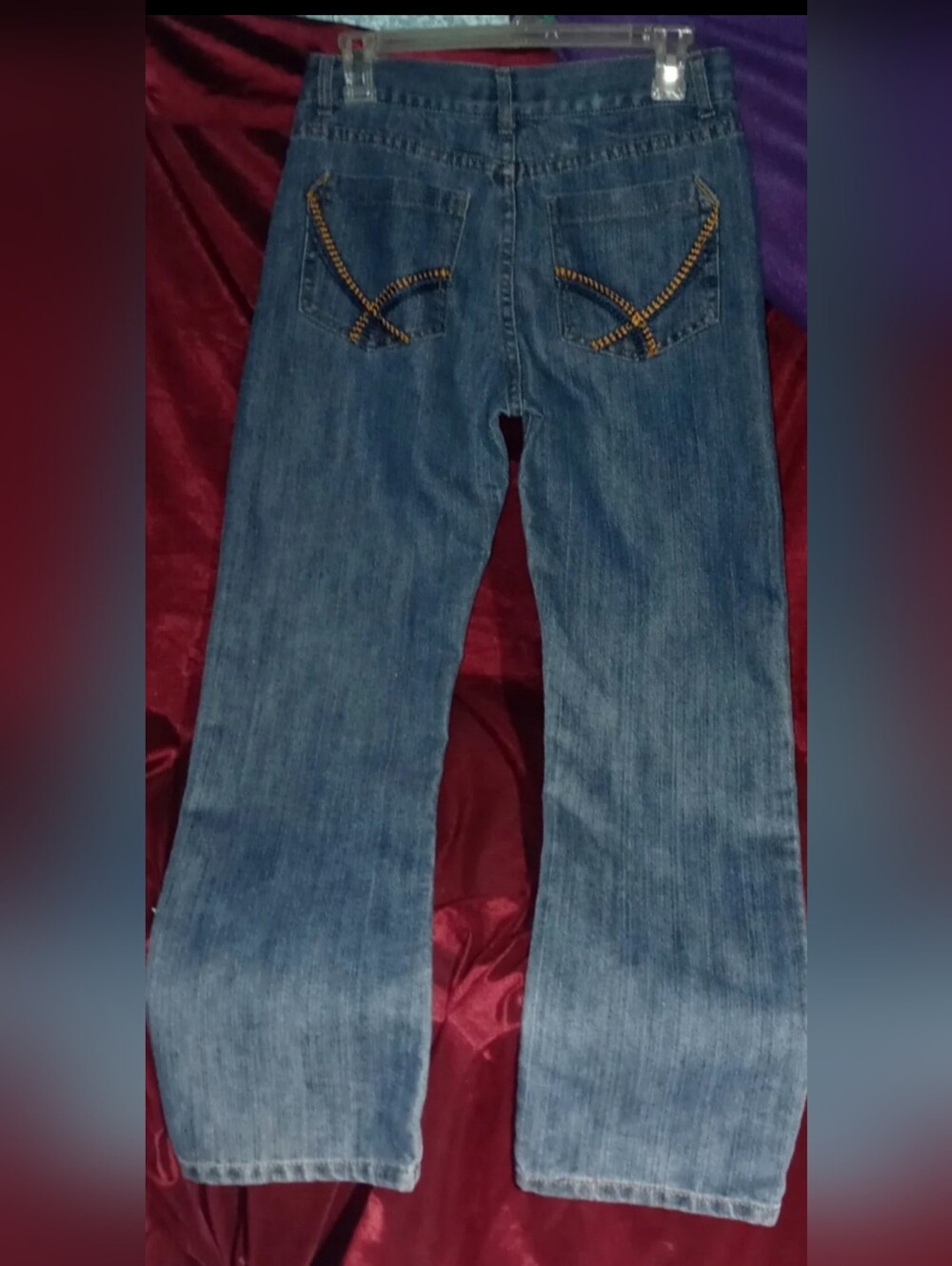 Women's Gogowear Jeans Medium Denim With Contrast Stitching Back Pockets 16